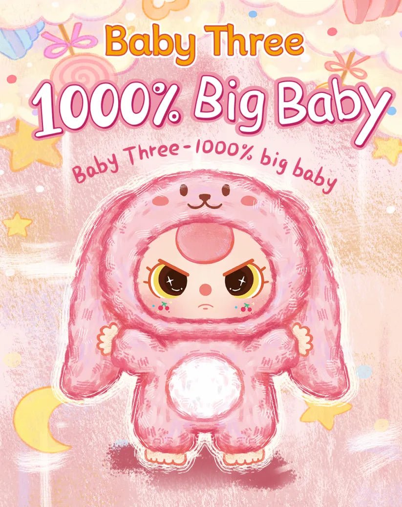 Baby Three “1000% Big Baby” Giant Plush Animal Series (1 PC Lucky Bag) - Mystery Kawaii Co.Blind Box