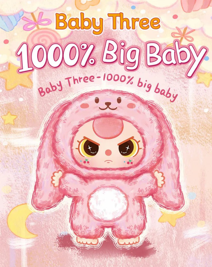 Baby Three “1000% Big Baby” Giant Plush Animal Series (1 PC Lucky Bag) - Mystery Kawaii Co.Blind Box