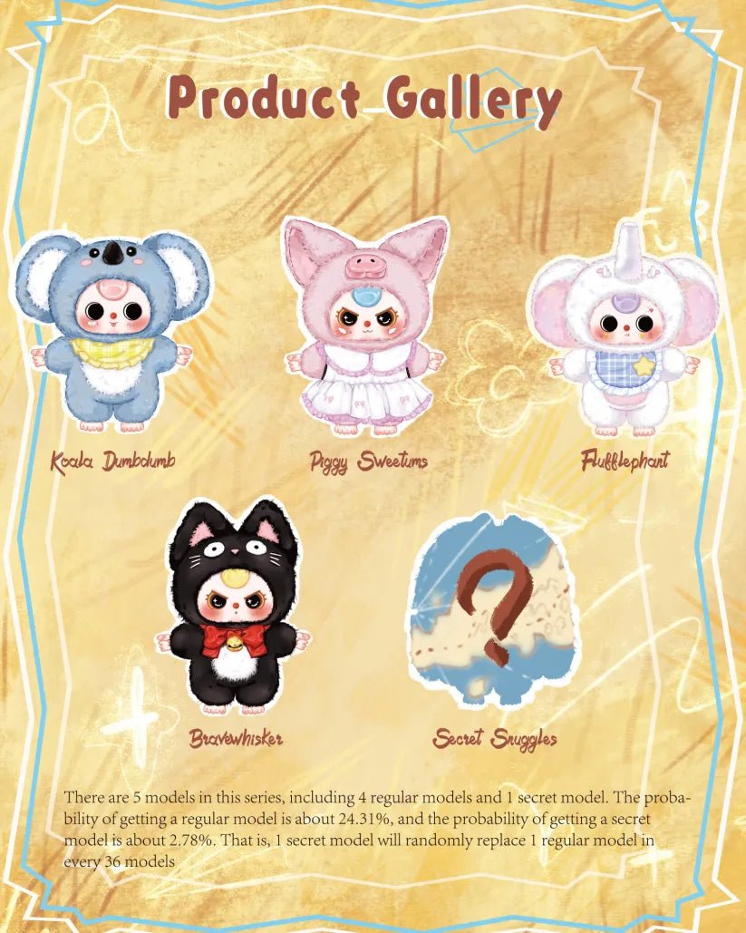 Baby Three 1000% V2 Big Plush Animal Series Lucky Bag (1 PC Sealed) - Mystery Kawaii Co.Blind Box