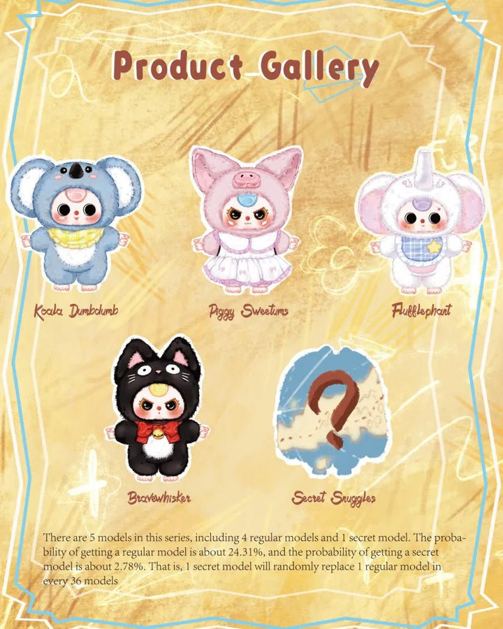 Baby Three 1000% V2 Big Plush Animal Series Lucky Bag (1 PC Sealed) - Mystery Kawaii Co.Blind Box
