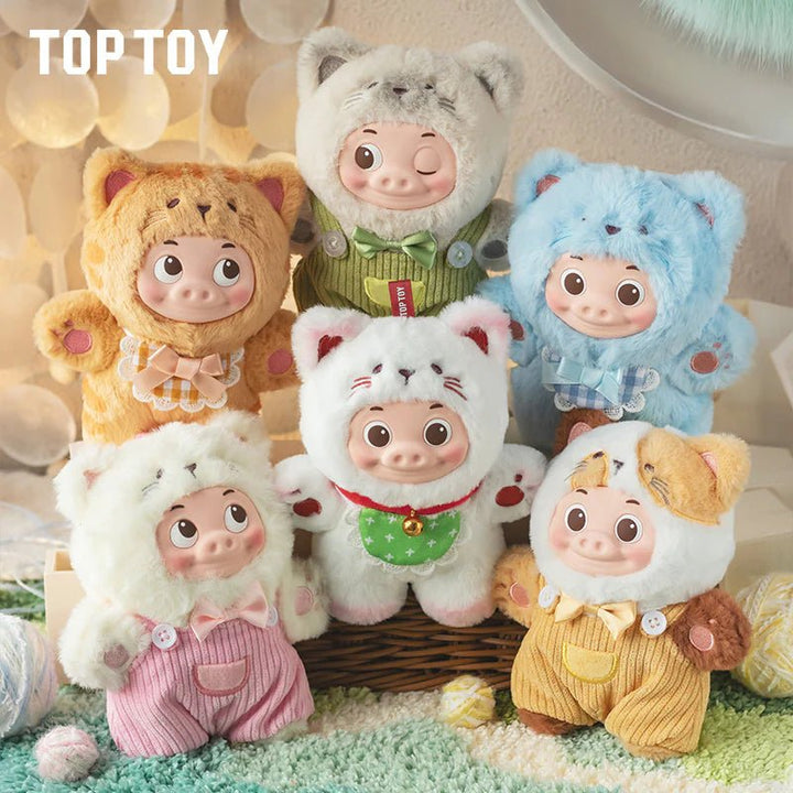 GG - BOND Cat Soft Plush Keychains Gift Blind Box × Top Toy (Wholesale Display of 6 Units) - Mystery Kawaii Co.