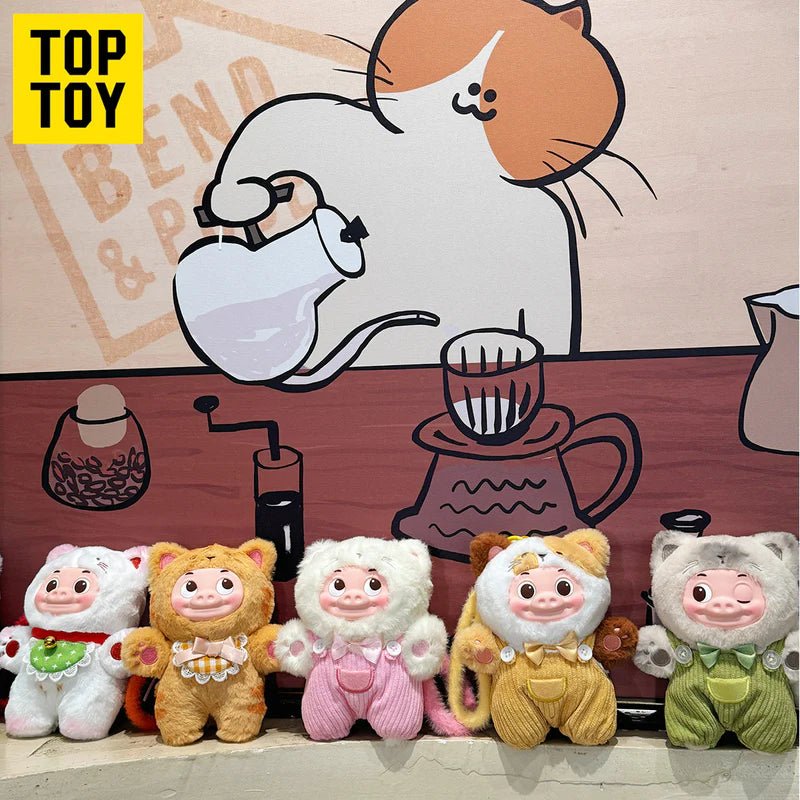 GG - BOND Cat Soft Plush Keychains Gift Blind Box × Top Toy (Wholesale Display of 6 Units) - Mystery Kawaii Co.