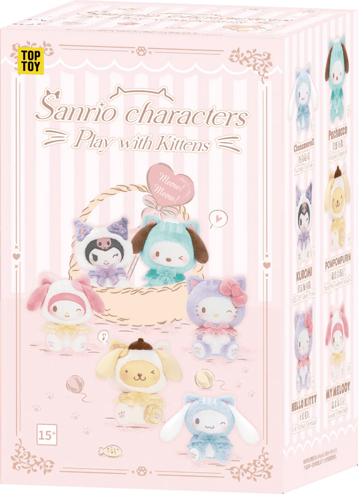 Top Toy – Sanrio Characters “Play with Kittens” Series Plush Blind Box (Wholesale Display of 6) - Mystery Kawaii Co.