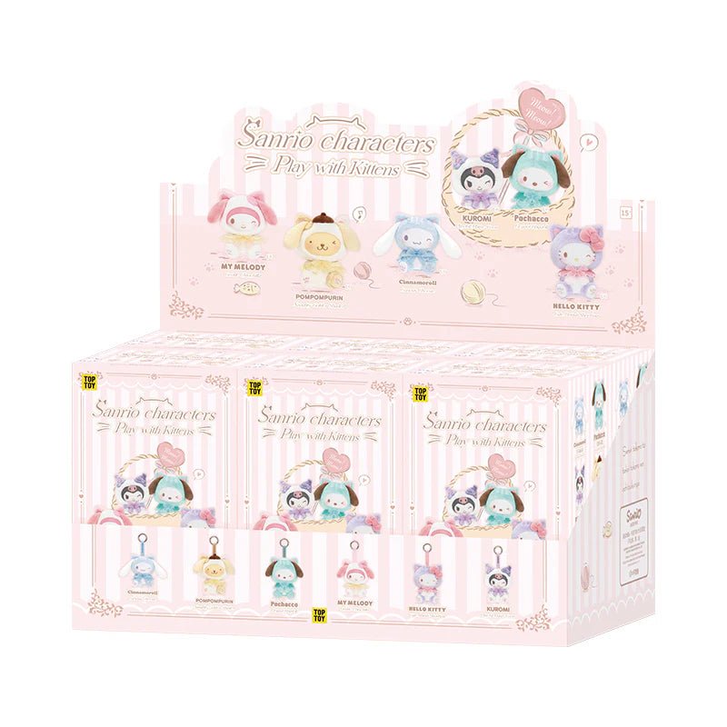 Top Toy – Sanrio Characters “Play with Kittens” Series Plush Blind Box (Wholesale Display of 6) - Mystery Kawaii Co.
