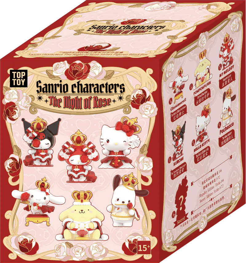 Top Toy – Sanrio “The Night of Rose” Blind Box Figures (Wholesale Display of 6) - Mystery Kawaii Co.