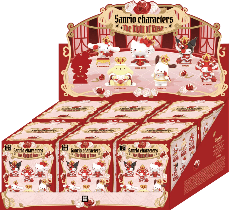 Top Toy – Sanrio “The Night of Rose” Blind Box Figures (Wholesale Display of 6) - Mystery Kawaii Co.