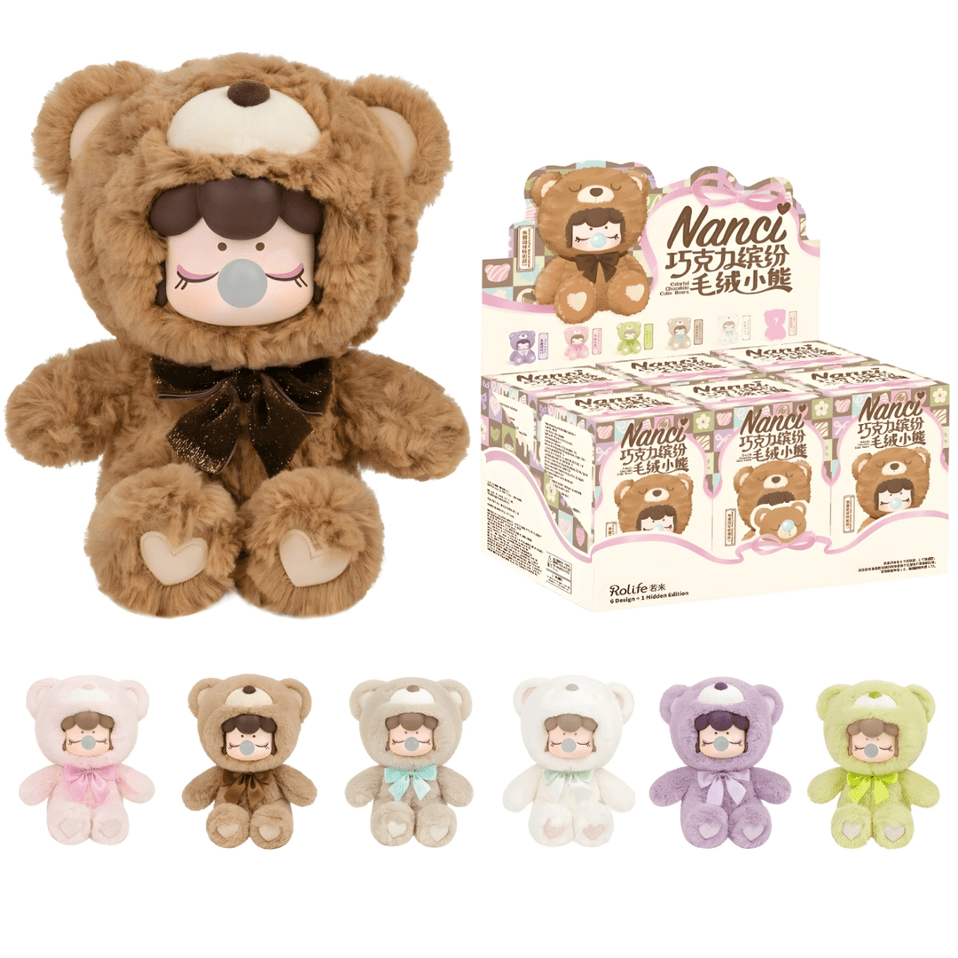 WHOLESALE – Rolife “Nanci Colorful Chocolate Cutie Bears” Blind Box Set (6 PCS Sealed) - Mystery Kawaii Co.Blind Box